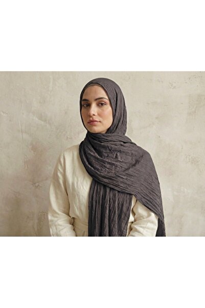 moodşal Koyu Kahve Düz Renk Bambu Kraş Şal