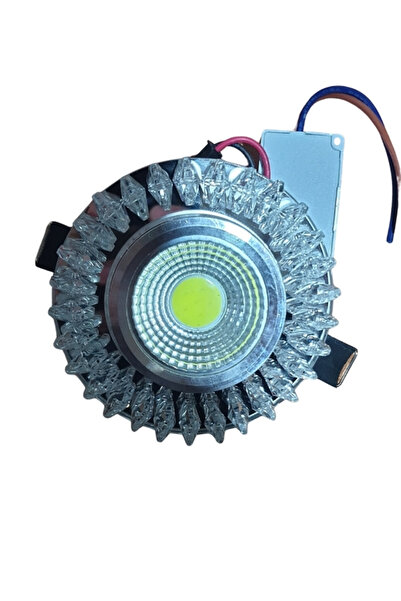 Helios Dekoratif Kristal Cam Spot Led Dahil 8watt Cob Led Beyaz Işık