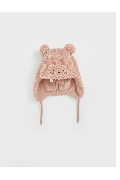 LC Waikiki Lcw Baby Pink Pompom Detailed Baby Girl Snow Hat