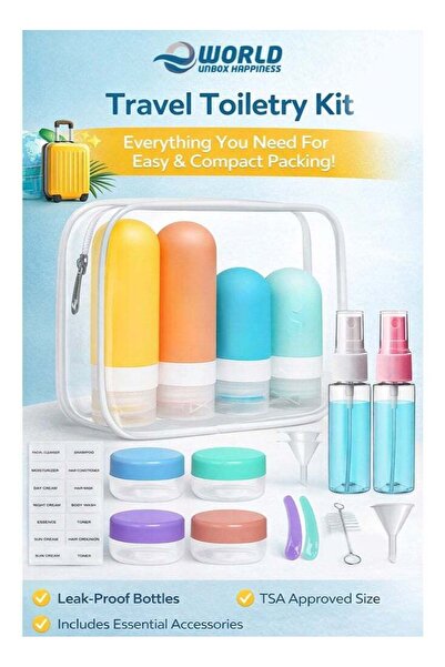 Eworld 16-Pcs Travel Bottle Set for Toiletries