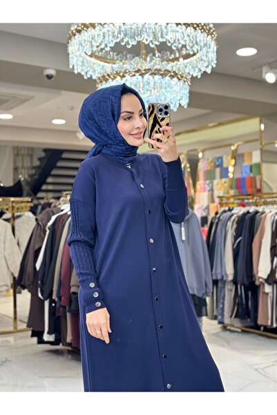 ALANURMODA 048 Skirt with Flounces and Snap Fasteners, Long Cardigan