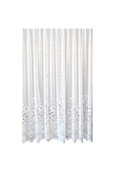 TREI STEJARI Perdea de Pascani model 5329, albă, 350 cm x 240 H