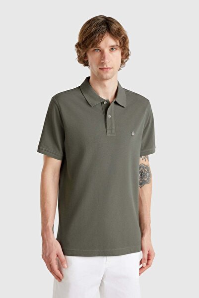 United Colors of Benetton Light Green Men's Erk_Regular Fit Short Sleeve Polo...