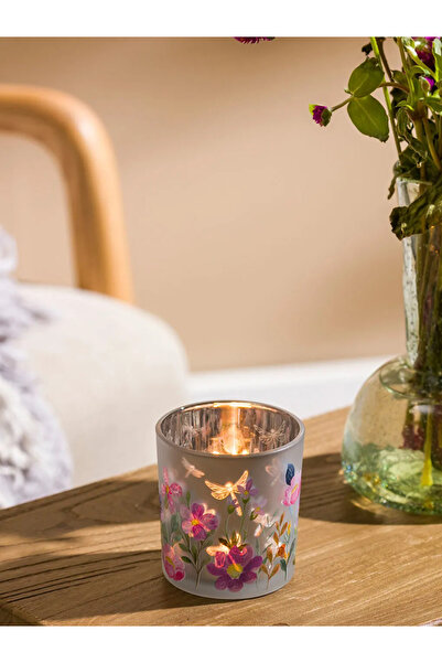 LC Waikiki LCW HOME Karışık Çiçek Baskılı Bardak Mum