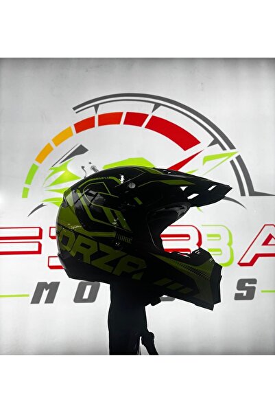 Motosev FİBBA Mts N600 Forza Green Cross Kask