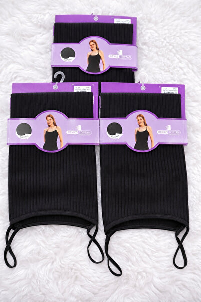 BEYAZTOPTAN Cotton Ribbed Women's Strap Tank Top 3-Pack