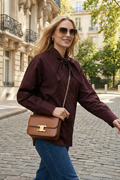 Lela Pamuklu Relaxed Fit Fiyonk Detaylı Yaka Gömlek GÖMLEK 6925407