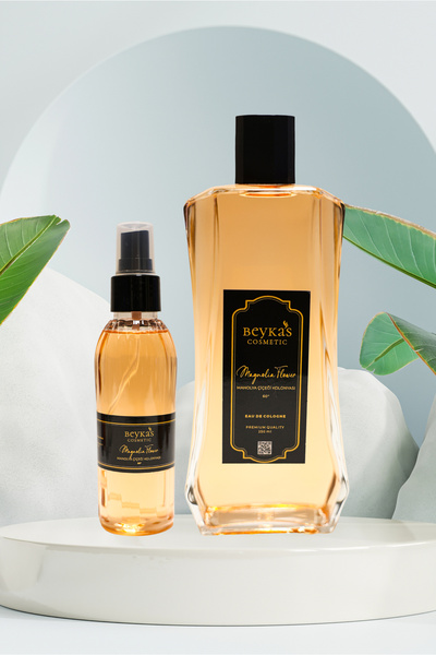 Beykas Cosmetic Manolya Çiçeği Kolonyası 250 ml. İtalyan Cam Şişe 150 ml. Spr...