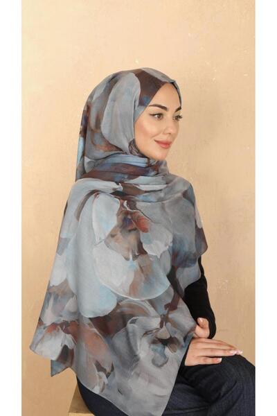 locella Desenli Kraş Şal Gri