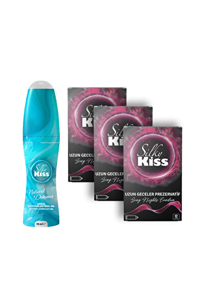 Silky Kiss Her Gece Paketi 2- Natural Kayganlaştırıcı Jel ve 3 Kutu Uzun Gece...