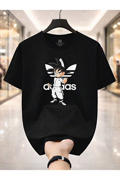 PARUNIV Tricou barbati cu imprimeu Goku Anime, Regular fit