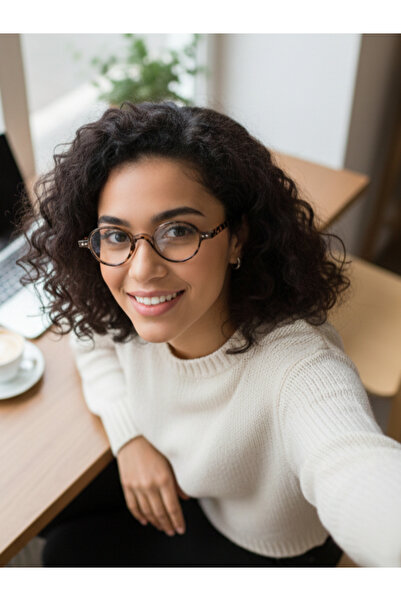 BluePepper MINI | Mavi Işık Korumalı Ekran PC Gözlüğü Yuvarlak Oval Modern Gö...