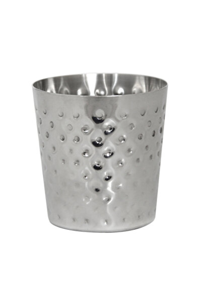 Culinaro Cup, stainless steel basket with relief for serving french fries 8.5cm