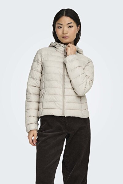 ONLY Pumice Stone Women / Girls Onltahia Lw Quilted Hood Jkt Noos Otw Model C...