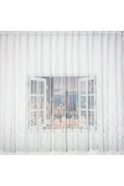 TREI STEJARI Cortină, model 51185, 400 x 180 cm, albă