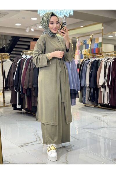 ALANURMODA 6320 Hırkalı Üçlü Takım