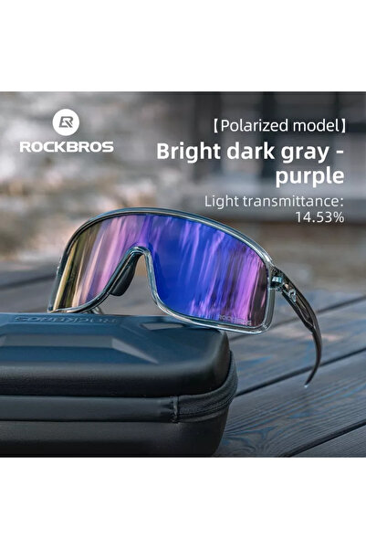 No branded ROCKBROS polarized / photochromic sunglasses, windproof cycling gl...