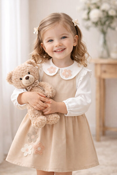 My Lusa baby wear Σετ φορέματος με απλικέ για κορίτσια Aydan I Flower