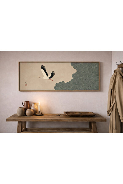 woodhomeworks Tek Parça Gerçek Ahşap Yatay Panorama Çerçeveli Tablo vintage t...