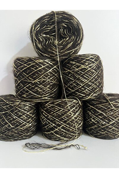 İPEK YÜN İPLİK DÜNYASI Ață de tricotat Angora (maro amar) amestec de paiete a...