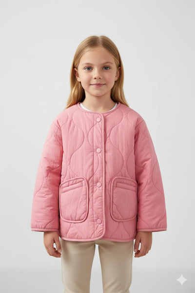 SONGÜLBERİK Girl's Pink Coat