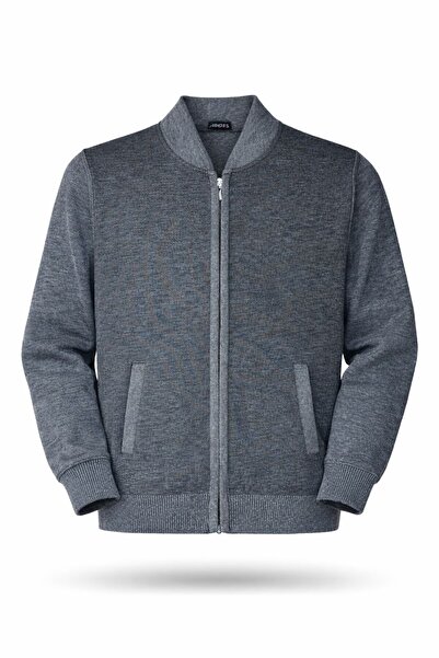 HEDEFNUR TEKSTİL Men's Dad and Middle-Aged Knitwear Knitted Acrylic Zippered ...