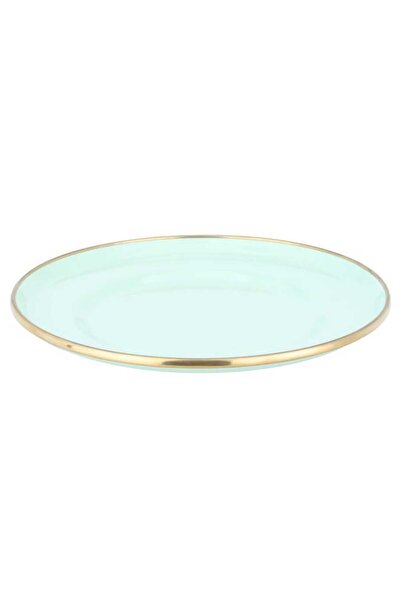 Generic Al Saif Gallery Steel Serving Plate, 20 cm, Round - Light Green