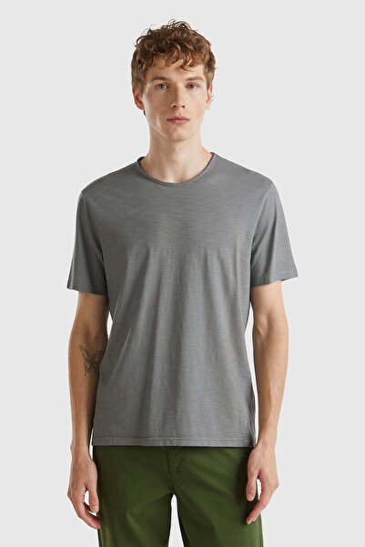 United Colors of Benetton Anthracite Men's Short Sleeve T-Shirt