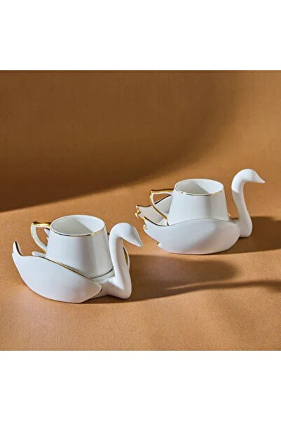 Karaca Schwan Kaffeetassen-Set für 6 Personen