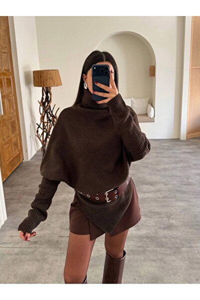 MODA سترة نسائية بياقة صياد غير متماثلة