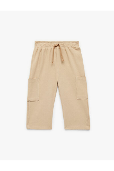 Koton Cotton Waffle Fabric Pocket Detailed Oversized Sweatpants