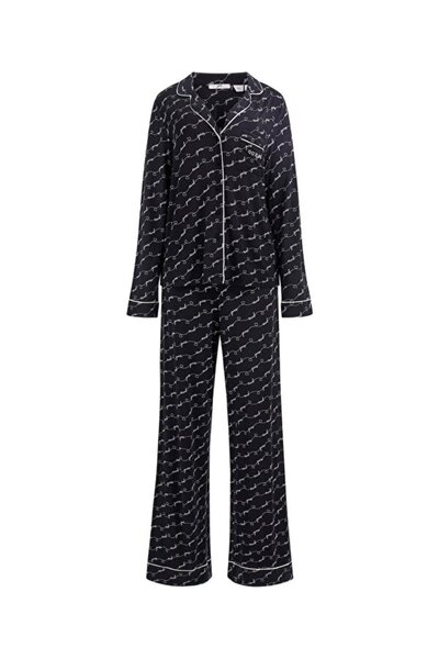 Guess Sasha Desenli Regular Fit Yüksek Bel Bol Paça Modal Pijama Takımı O5RX0...