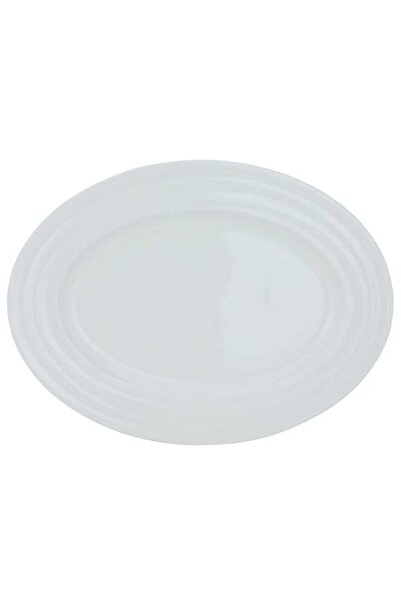 Generic Al Saif Gallery porcelain plate, 30 cm, oval - white