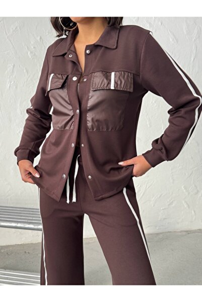 ADAMODA.RO Set with flared trousers and front pockets