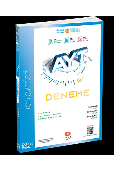 Üç Dört Beş Yayıncılık ÜçDörtBeş Yayınları AYT 10’lu Fen Bilimleri Deneme 202...