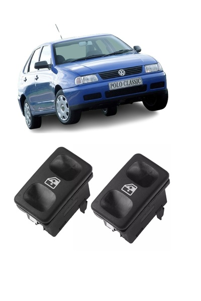 cme parts Vw Polo Classic Sedan 1996-2002 Uyumlu Sağ + Sol Ön Kapı Cam Açma D...