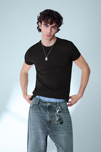 Bershka Kısa kollu katlamalı tişört