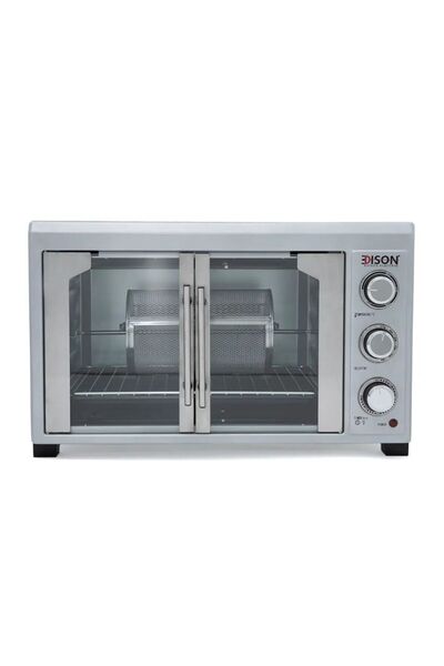 Generic فرن إديسون هامر فضي من الفولاذ، بابان، سعة 45 لترًا، 2000 واط