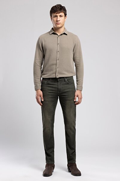 Lee Cooper Jagger Normal Waist Slim Fit Straight Leg Abigail Wild Khaki Men's...