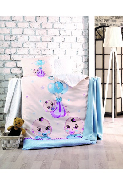 Bella Home Kristal Bebe 100% Cotton Ranforce Duvet Cover Set - Soft Texture -...