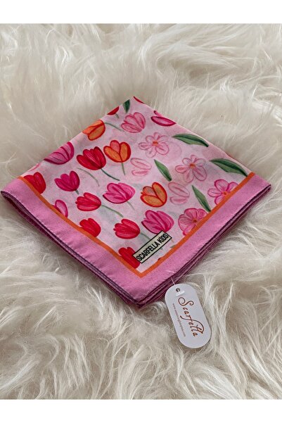 scarfella KIDS Desenli çocuk eşarbı 75x75 cm