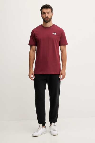THE NORTH FACE Men's burgundy T-shirt nse redbox tee