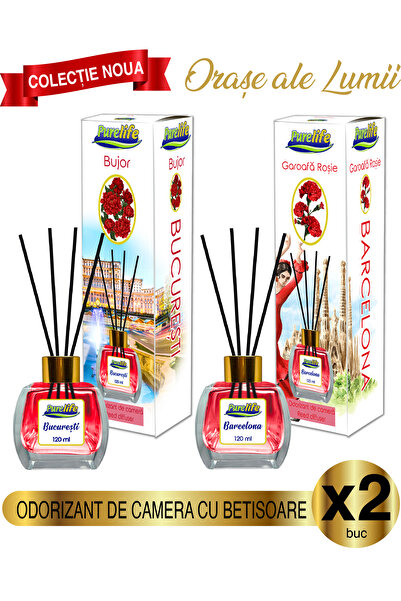 PureLife Pure Life Bucuresti Peony & Barcelona Red Carnation Room Fragrance S...