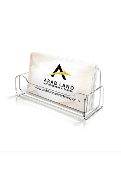 Arab Land Solutions حامل بطاقات عمل من الأكريليك - حامل عرض شفاف فاخر بسماكة ...