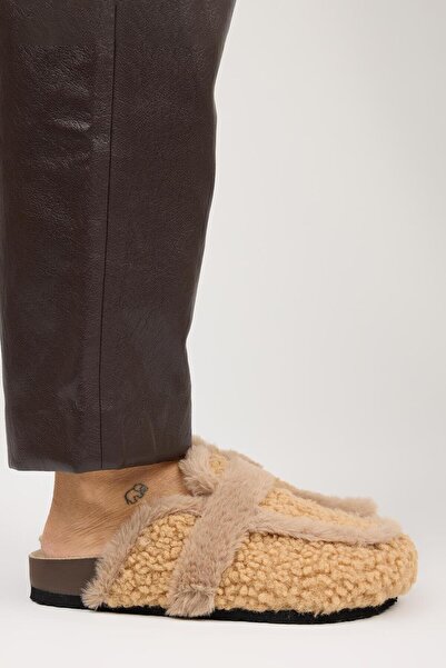 Manijero Pelini Women's Teddy Flat Slippers Caramel Slippers