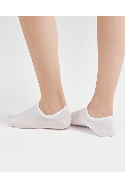 Bolero Unisex Premium Dikişsiz 3'lü Görünmez Çorap Beyaz