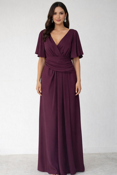 DORİDORCA Сатене великого розміру вечірнє плаття