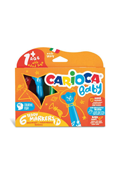 CARIOCA Set of 6 washable carioca, Carioca, Baby Teddy