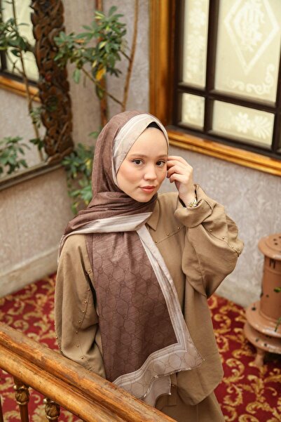 Hint İpek Monogram Şal MONOV04-32