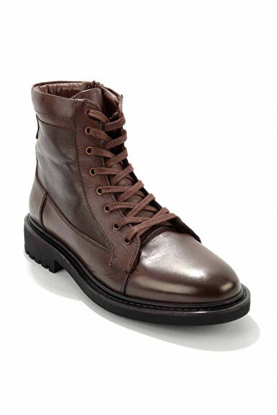 Bambi Men's high boots, genuine leather, brown, 41